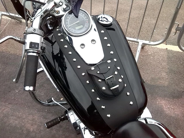 HONDA SHADOW VT750 C2 C3 C4 C5 C6 C7 C8 LEATHER TANK Panel Cover Pad ...