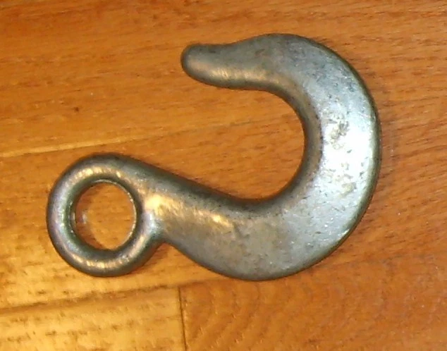 Industrial PULLEY EYE HOOK 4"wideX5.25"length STEEL??ALLOY WEIGHS Just >1 LB EUC