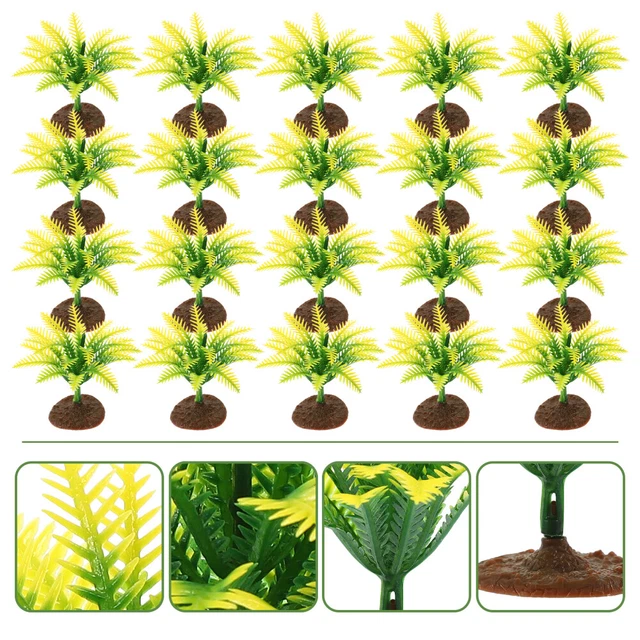 20 un. plantas en miniatura plantas modelo de ferrocarril accesorios plantas emuladas microplantas