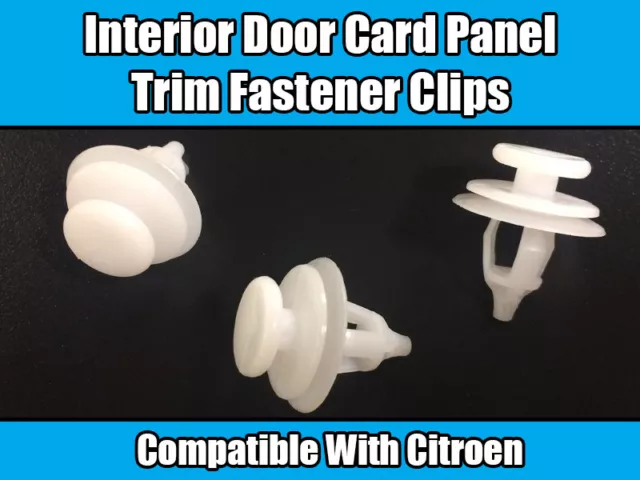 10x Citroen Interior Door Moulding Panel Card Trim Clips / Fasteners  6991.S6