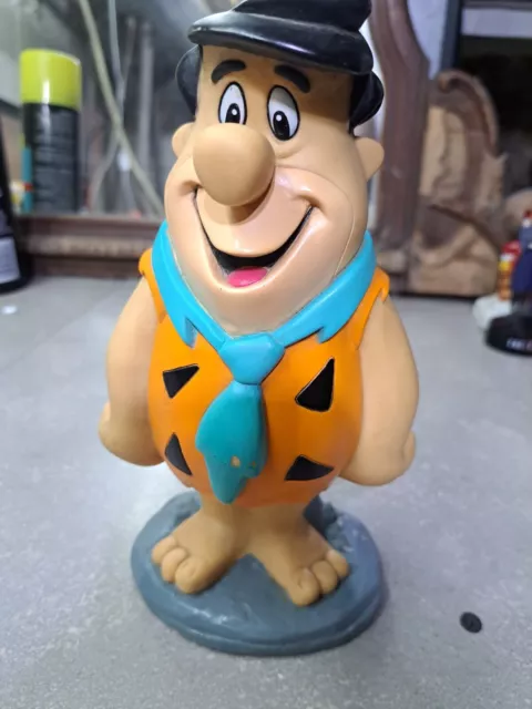 Vintage 1994 Fred Flintstone Hard Plastic Bank Hanna Barbera 8" Collectible 