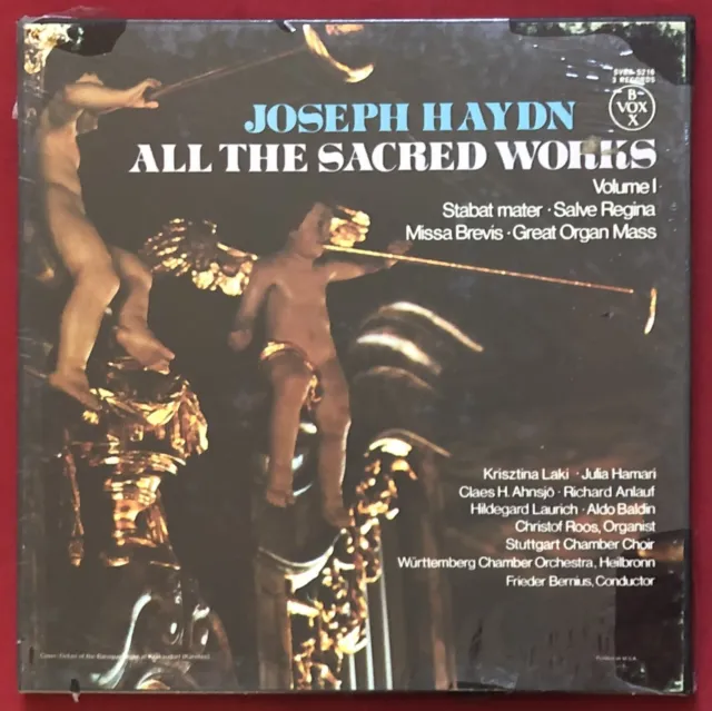 Haydn/Bernius ~ All The Sacred Works Mint Sealed 3 Lp (1978) Vox Box Svbx5216