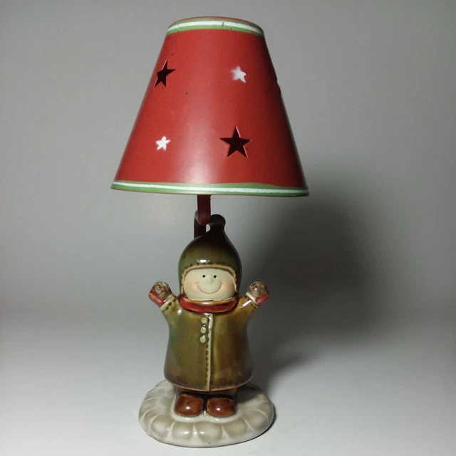 Yankee Candle Tea Light Boy & Snowballs By Ronnie Walter  Christmas Winter