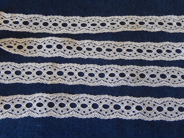 DENTELLE DE CALAIS ANCIENNE : 9 m x 3,2 cm