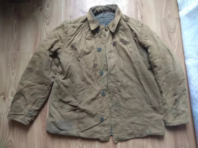 RARE Vintage old Soviet Army USSR Soviet Uniform winter Jacket Military FUFAIKA