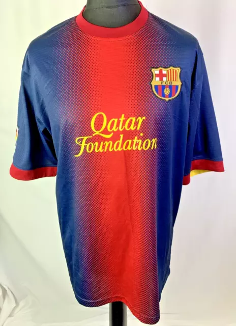 Barcelona FC Official Messi 10 Football Shirt jersey Navy  XL A444