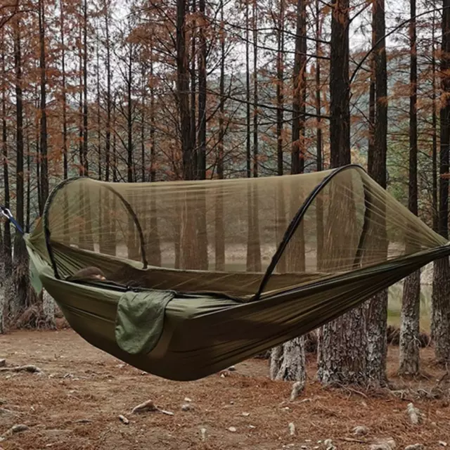 Outdoor Camping Hammocks with Mosquito Net Portable Travel Hanging Swing Bed