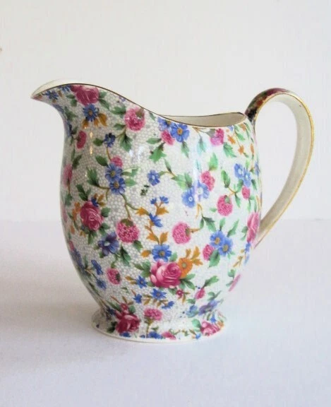 Royal Winton Grimwades Old Cottage Chintz (Pre 1960, Cream) 24 oz. Albans Jug