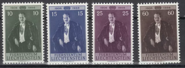 Liechtenstein - Mi.-Nr. 348-351 aus 1956 - postfrisch - Fürst Franz Josef II.