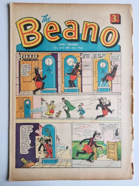 Beano Comic No. 1276 Dec 31st 1966. Very Good-.