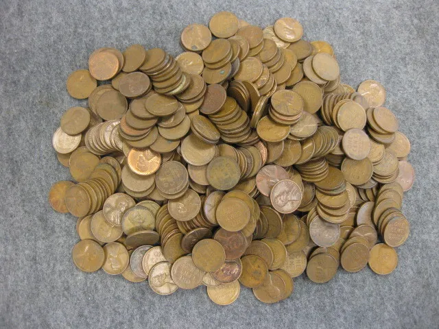 Wheat Penny lot of 462 unsearched coins from Grandpa's estate