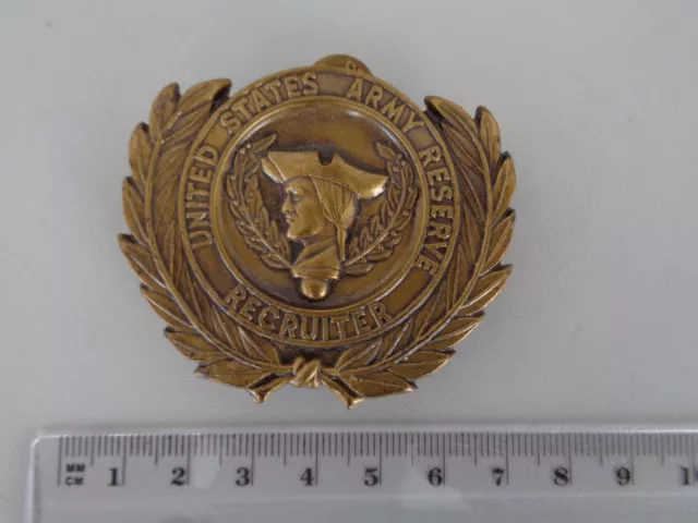 ^*(F) US Army Reserve Recruiter Badge bronze RAR!! alte Art