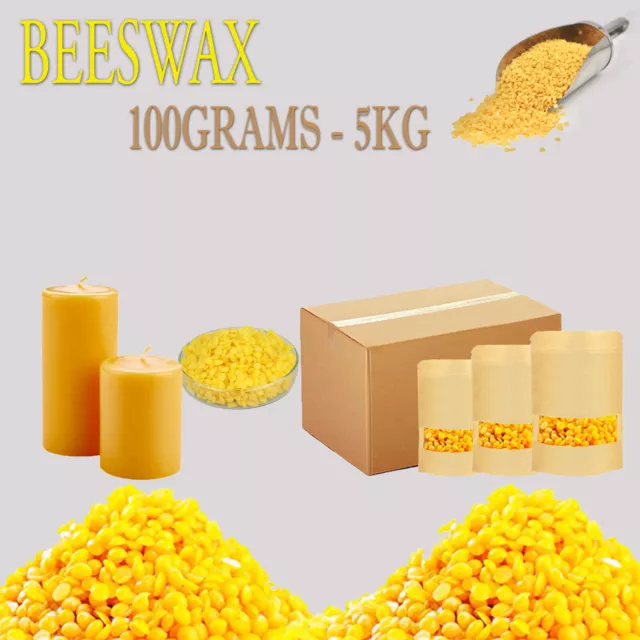 100G-5KG/Bag Organic Yellow Beeswax Pellets Pure Bee Wax No Add