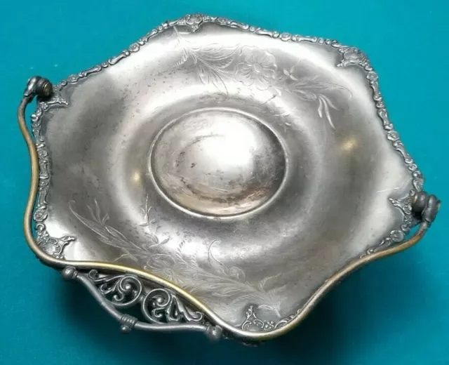Barbour Silver Company Handled Bride's Basket Quadruple 2230