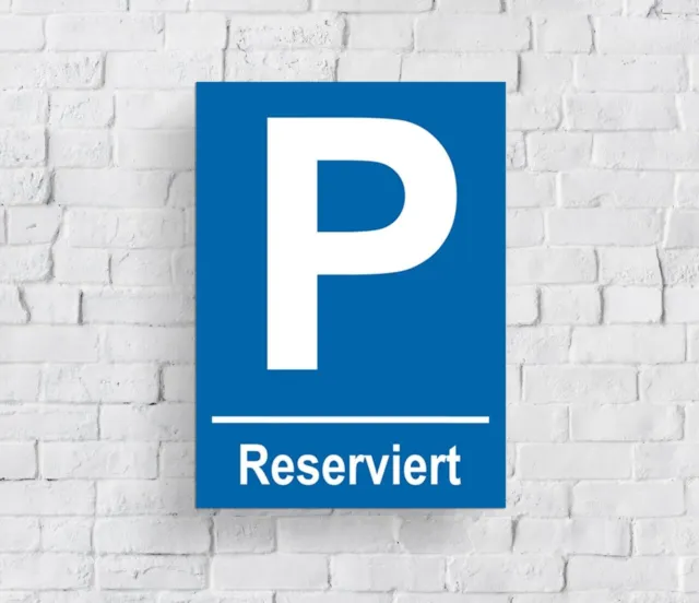 Parkplatz Reserviert  Schilder aus Alu-Verbund - Parkplatzschild Personalisierte