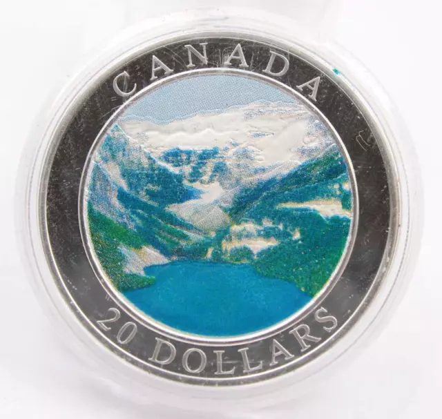 2003 Canada 20 Dollar Silver coin Natural Wonders Rocky Mountains