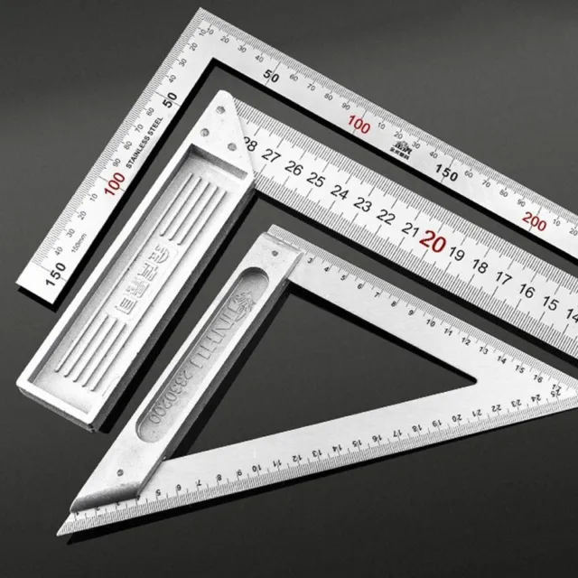 Stainless Steel Right Angle Gauge 90 Degree Turning Ruler  Woodworking