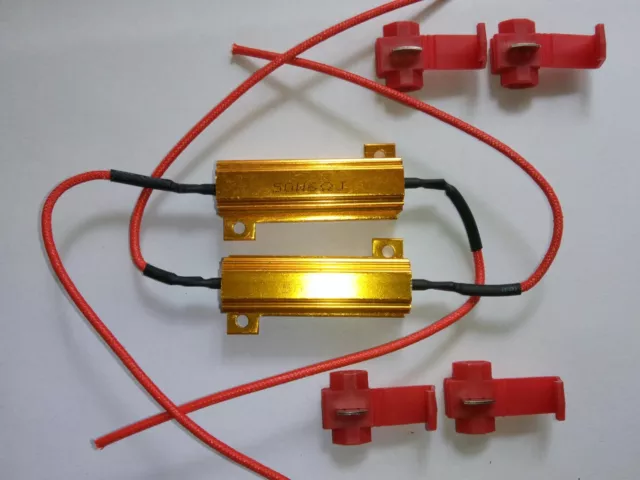 2x 50w 6 ohm Load Resistor LED Canbus Indicator Signal Hyper Flashing Flickering