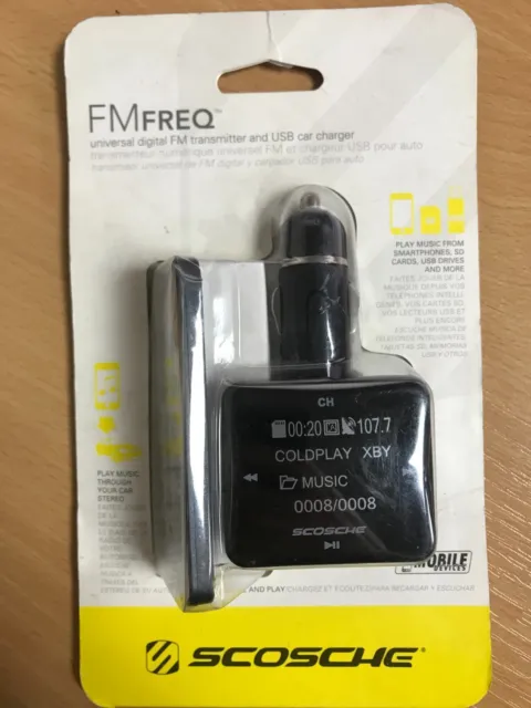 SCOSCHE FMTD8R FMFREQ Universal Digital FM Transmitter with SD Card Reader, USB