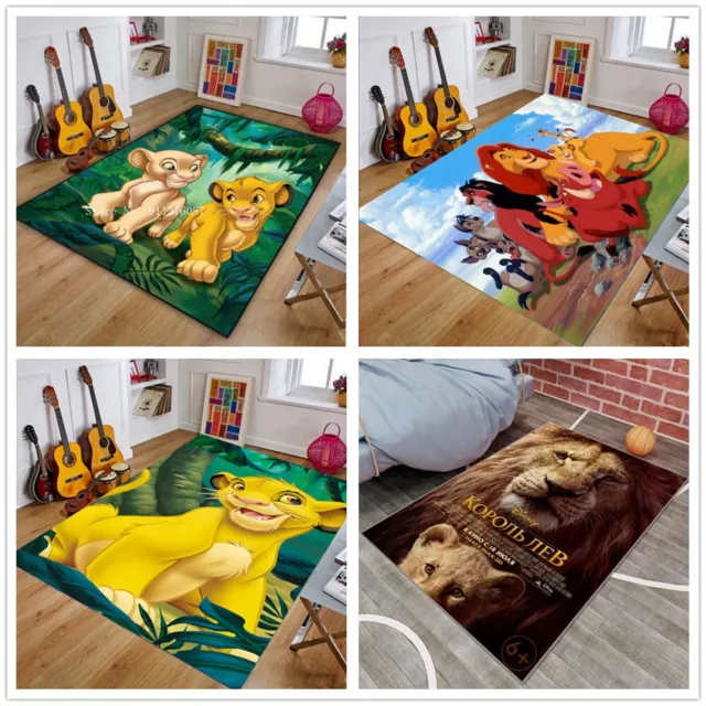 Kids The Lion King Simba 3D Carpet Rug Boys Girls Bedroom Doormat Bathroom Mat