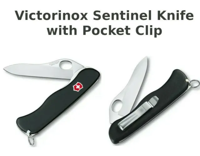 Victorinox Swiss Army Knife Sentinel with clip One Hand Opening Pocket Knife