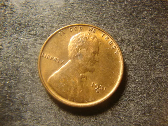 1931-S  BU RB red Brown Glossy Lincoln Head Cent Nice Coin NHZ