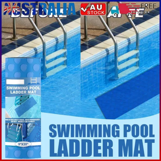 Protective Step Mat Wear-resistant 34.6x8.6 In for Above Ground Swimming Pools *