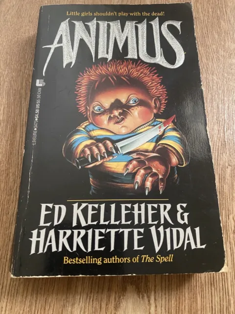 Horror Books Vintage Paperback ANIMUS Ed Kelleher Harriette Vidal