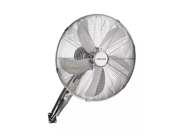 Heller 40cm Chrome Finish Wall Fan with Remote Control