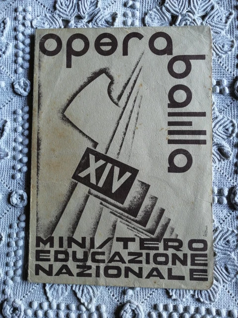 Pagella scolastica epoca fascista 1935/1936 anno XIV Opera Balilla.