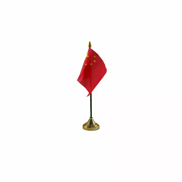 China Table Desk Flag - 10 x 15 cm -  National Country Hand Waving Asia