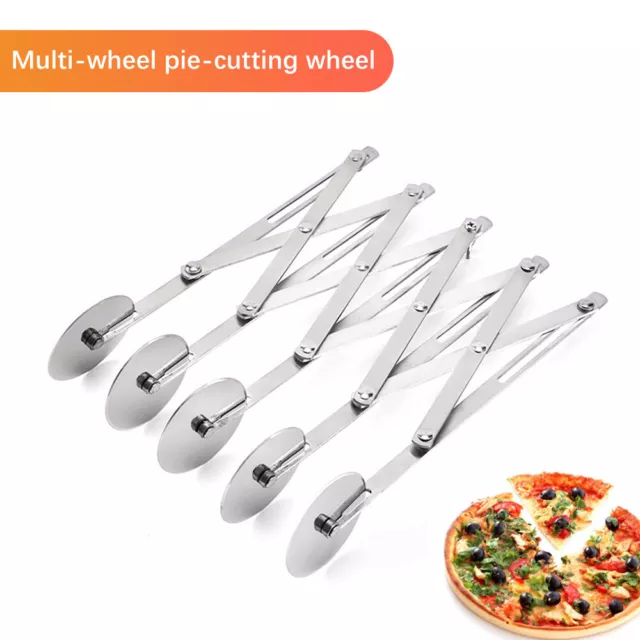 3-7 Wheel Pizza Cutter Dough Divider Blade Stainless Steel Pastry Baking Cutting 2