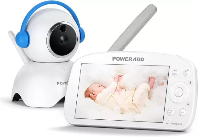 Babyphone mit Kamera 5,5 Zoll Video Baby Monitor 720P HD Farbdisplay, VOX Modus