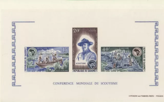 Dahomey (Benin) 1973 24th World Scouting Congress MS, mint MNH