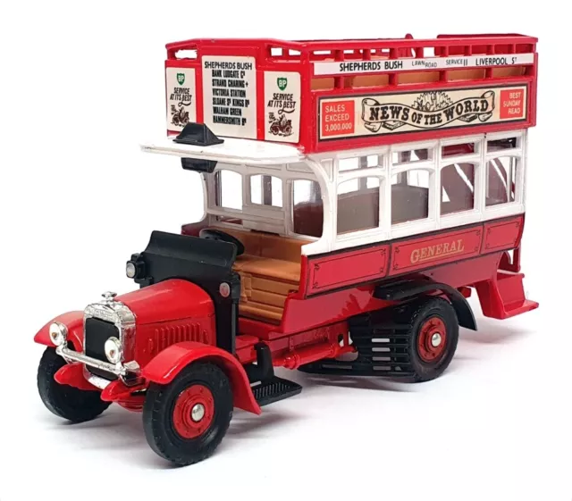 Corgi 15cm Long Diecast C858/1 - Thornycroft Bus (News Of The World) Red