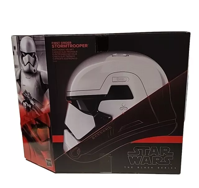 FIRST ORDER STORMTROOPER ELECTRONIC HELMET Star Wars The Black Series Disney New