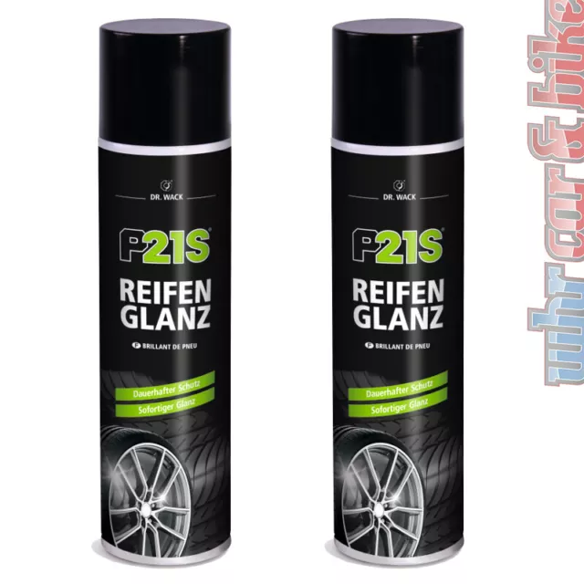 Reifenpflege Reifenglanzspray Dr. Wack P21S 2x 400ml Reifen-Glanz Wet Look