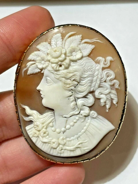 Pendentif Broche Victorien Micro-mosaïque Colombe Et Fleurs - Pièce Vintage En Verre, Main D'Italie