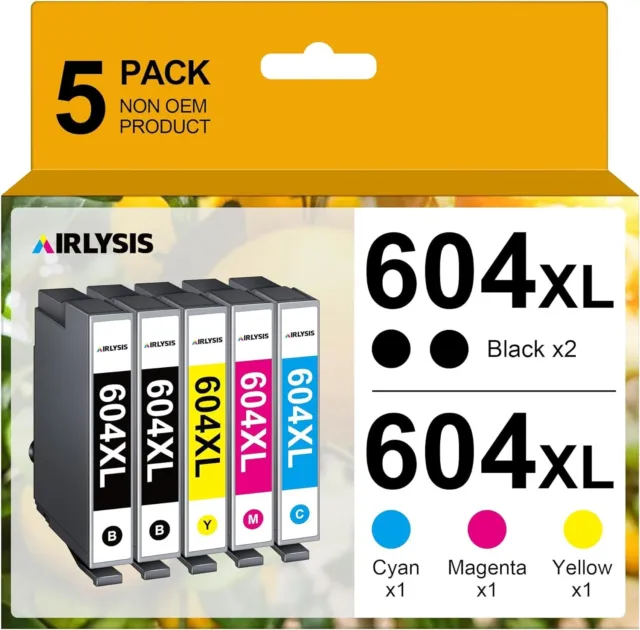 Pack de 5 Epson 604XL cartouches d'encre compatibles