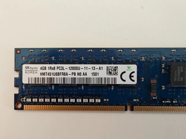 2X Mémoire De Bureau DDR3 4 Go 1RX8 PC3L-12800U 1600Mhz 240Pins 1.35V - Foto 10