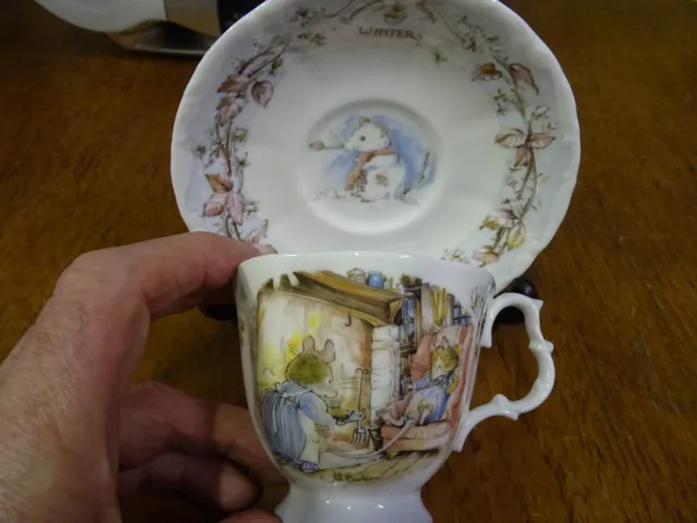 Royal Doulton Brambly Hedge WINTER Full Size Tea Cup And Saucer 1st Quality