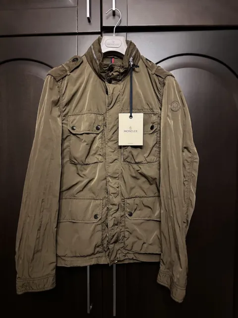 MONCLER DULIEUX Giubbino Originale Moncler Uomo Logo Giubbotto Trench Man Verde