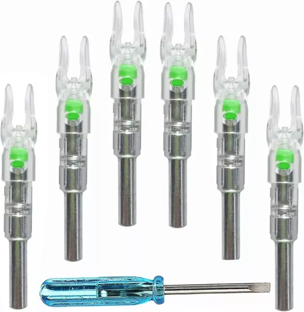 6PCS LED Lighted Nock for Arrow with .204"/5.2mm Inside Diameter Archery hunting