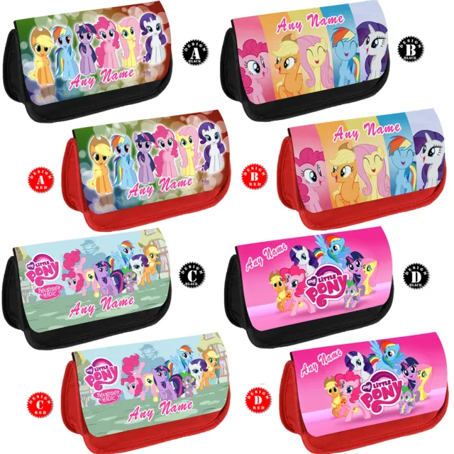 MY LITTLE PONY Personalised Pencil Case Make Up Bag Any Name Girls Gift School