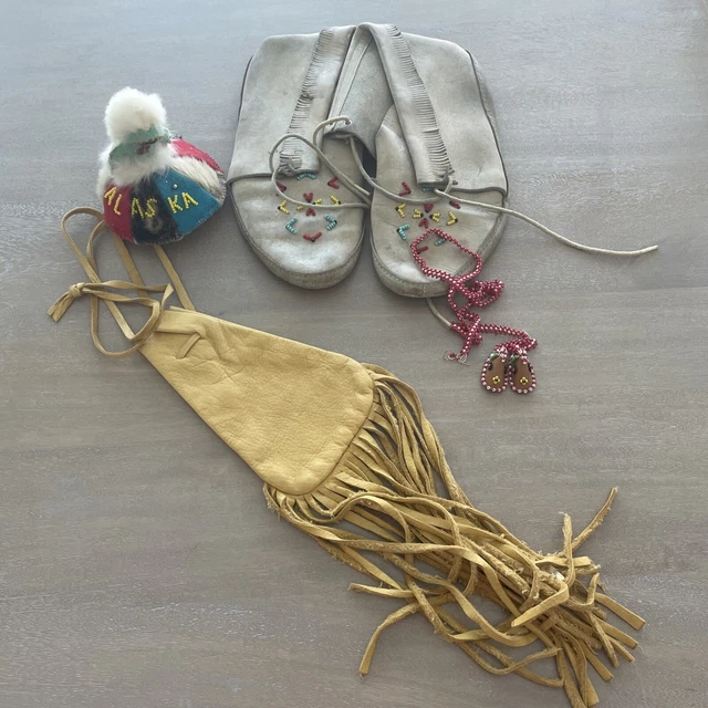 Vintage Alaskan Moccasin Doll Pouch