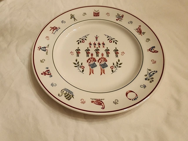 12 Drummers Drumming Johnson Bros TWELVE 12 DAYS OF CHRISTMAS Dinner Plate 10"