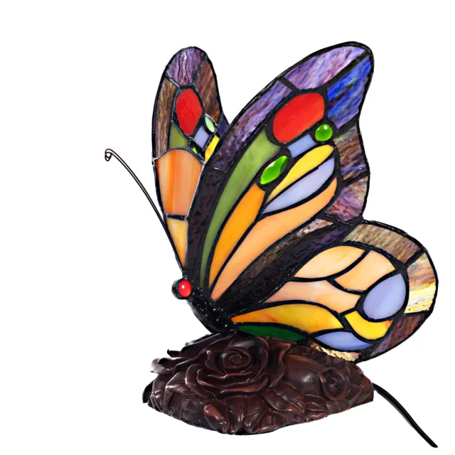 Tischlampe Tiffany-Style Schmetterling 202 Leuchte Dekorationslampe