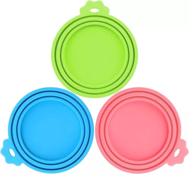 Pet Food Can Covers 3 Pack Silicone Can Lids Caps For Dog Cat Wet Food Universal