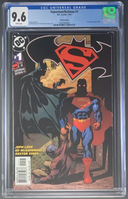 Superman/Batman #1 3rd Print Variant CGC 9.6, White - Loeb, McGuinness, Vines