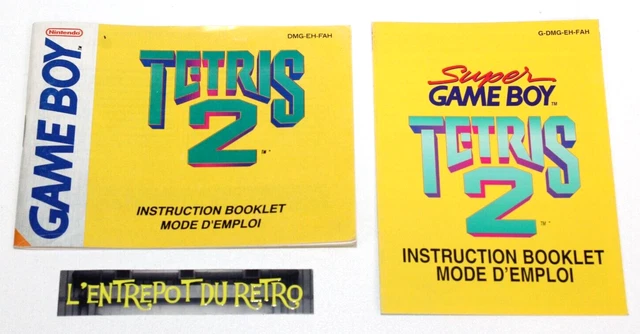 ++ notice / mode d'emploi du jeu nintendo GAME BOY TETRIS 2 ++